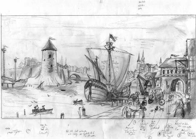 Bild Hanse - Schneider Taylor - Ölgemälde Acryl Malerei Illustration ...